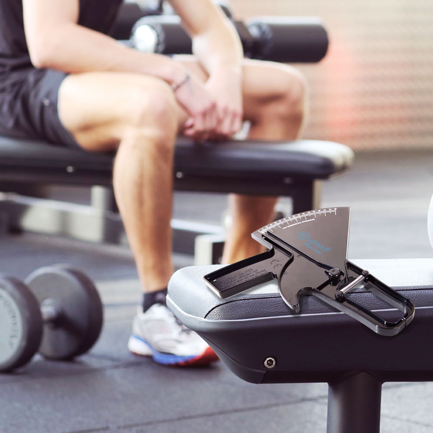 Lightstuff Precision Skinfold Caliper - Easy, Reliable Tool for Monitoring Body Fat - Quick Start Guide for Beginners, Detailed Booklet for Advanced Users - Measures up to 80mm in Skin Fold Thickness